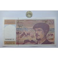 Werty71 Франция 20 франков 1997 аUNC банкнота