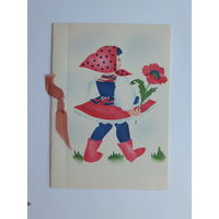 Девочка открытка Польша 1960-е  10х15 см