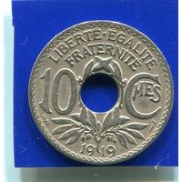 Франция 10 сантимов 1919