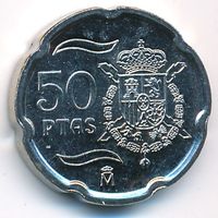 Испания 50 песет 1999 Хуан Карлос I UNC