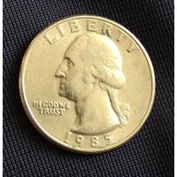 25  центов КВОТЕР  1985 США