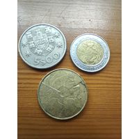 Мексика 1 доллар 2010, Португалия 5 1979, Бельгия 5 франков 1988  -78