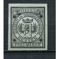 Германия - Гисен - Местные марки - 1888 - Герб 20Pf - [Mi.54B] - 1 марка. Чистая без клея.  (Лот 89CX)