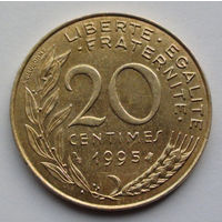 Франция 20 сантимов. 1995