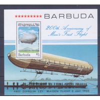 [2113] Барбуда 1983. Авиация.Дирижабль. БЛОК MNH. Кат.5 е.
