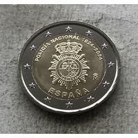 Испания 2 евро ND (2024) - 200 лет Национальной полиции Испании - UNC!