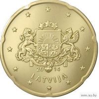 20 евроцентов 2014 Латвия UNC из ролла