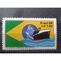 Бразилия 1988 Корабль**