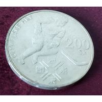 Серебро 0.750!Словакия 200 крон, 1994 100 лет Олимпийским играм