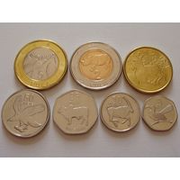 Ботсвана. набор 7 монет 5 тхебе - 5 пула 2013 год