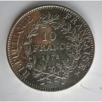 Франция 10 франков 1972, серебро. v.-07