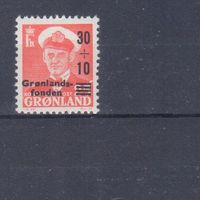 [847] Гренландия 1959. Король Дании Фредерик IХ.НАДПЕЧАТКА. Одиночный выпуск. MNH