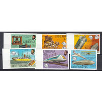 Транспорт. Телефон. Либерия. 1976. 6 марок. Michel N 997-1002 (50,0 е)