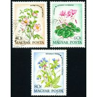 Полевые цветы Венгрия 1973 год 3 марки