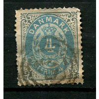 Дания - 1875/1903 - Цифры 4Ore - [Mi.23i Y Ab] - 1 марка. Гашеная.  (Лот 63BY)