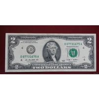 2 доллара США 2009 г., D 07731675 A, XF