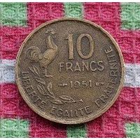 Франция 10 франков 1951 года. Новогодняя ликвидация!