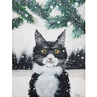 Картина "Кот зимой"
