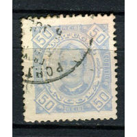 Португальские колонии - Ангола - 1894 - Король Карлуш I 50R 12 1/2 - [Mi.31Cy] - 1 марка. Гашеная.  (Лот 67AM)