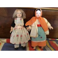 Кукла Коллекционная в национальных костюмах Фарфор  Англия 2 шт
