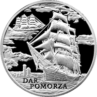 Дар Поможа (Dar Pomorza). Парусные корабли, 1 рубль 2009