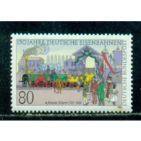 ФРГ Германия 1985 ** 150 лет немецким железным дорогам паровоз