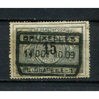 Бельгия - 1895/1897 - Железнодорожные почтовые марки (Eisenbahnpaketmarken) 15С - [Mi.16e] - 1 марка. Гашеная.  (Лот 10EF)-T7P3