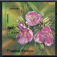 Танзания /1994/ Флора / Тропические Цветы / Традесканция / Сувенирный Лист