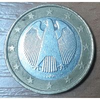 Германия 1 евро, 2002 Отметка монетного двора: "G" - Карлсруэ (14-18-1)