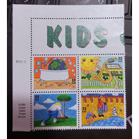 США 1994. Детские марки. Рисунки (сцепка из 4 марок)