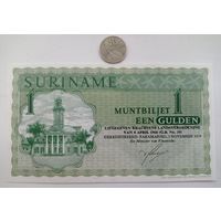 Werty71 Суринам 1 гульден 1974 UNC банкнота
