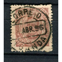Португальские колонии - Ангола - 1894 - Король Карлуш I 100R 12 1/2 - [Mi.34Cy] - 1 марка. Гашеная.  (Лот 68AM)