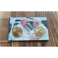 Ватикан, 2 монеты по 50 центов