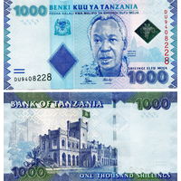Танзания 1000 шиллингов 2019 год UNC