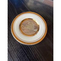 Коллекционное блюдце The Art Of Chokin 24kt Gold Edged Plate с золотым и серебряным напылением
