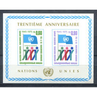 ООН (Женева) - 1975г. - 30 лет ООН - полная серия, MNH, повреждён уголок [Mi bl. 1] - 1 блок
