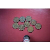 Центы 40х годов 8 монет, 1 цент 1911 года
