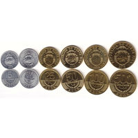 Коста-Рика набор 6 монет 2014-2016 UNC