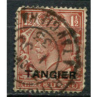 Британская почта в Танжере - 1927 - Король Георг V 1 1/2P с надпечаткой TANGIER - [Mi.3] - 1 марка. Гашеная.  (LOT EV2)-T10P19