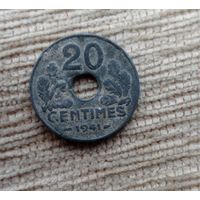 Werty71 Франция 20 сантимов 1941