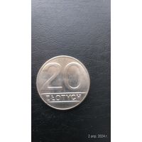 Польша 20 злотых 1990 Меньшего диаметра С 1 рубля
