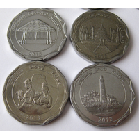27 монет Шри-Ланка, десятки, 4 уникальных, 2013-2018 гг