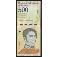 Венесуэла 500 боливаров 2018 г. P108a. Серия G. UNC