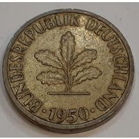 Германия 5 пфеннигов, 1950  "J" - Гамбург (2-8-113)