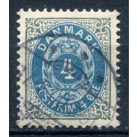 Дания - 1875/1903г. - 4 Ore, wz 1 Y, перфорация 12 3/4 - 1 марка - гашёная. Без МЦ!
