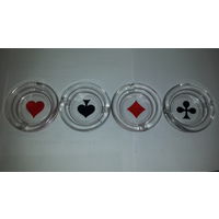 Подарочный набор из четырех пепельниц со символами мастей карт. Все 4 масти. НОВОГОДНЯЯ СКИДКА!