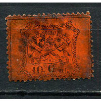 Папская область (Италия) - 1868 - Герб 10С - [Mi.22x] - 1 марка. Гашеная.  (LOT Df12)