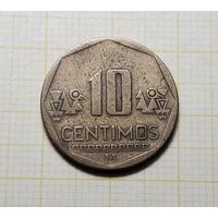 Перу 10 сентимо 2001