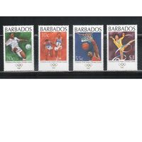 Барбадос-1996(Мих.897-900) ,** ,  Спорт, ОИ-1996,Футбол,(полная серия)