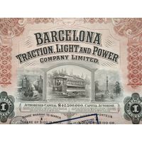 Акция Barcelona Traction, Light and Power, 1914 г.